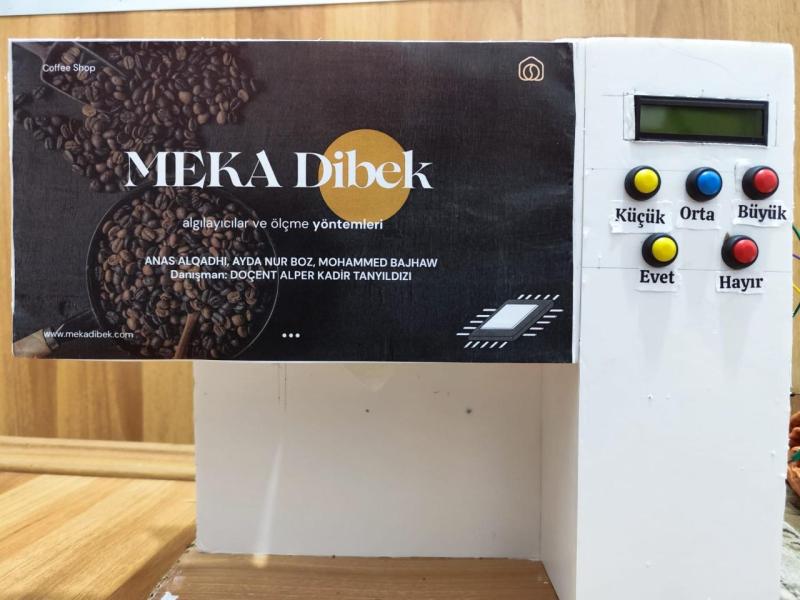 Completed front panel and local-selection interface for the automated coffee preparation system