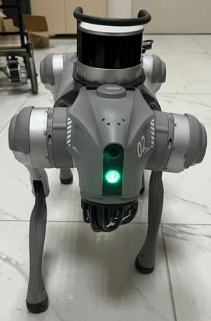 Unitree Go2 quadruped with a Hesai PandarXT-16 LiDAR